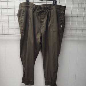 NWT, Olive Green Casual Jogger Pants, Size 4x